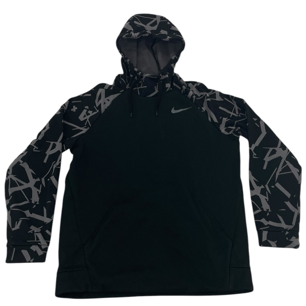 Nike Dri-Fit Black and Gray Hoodie(M)